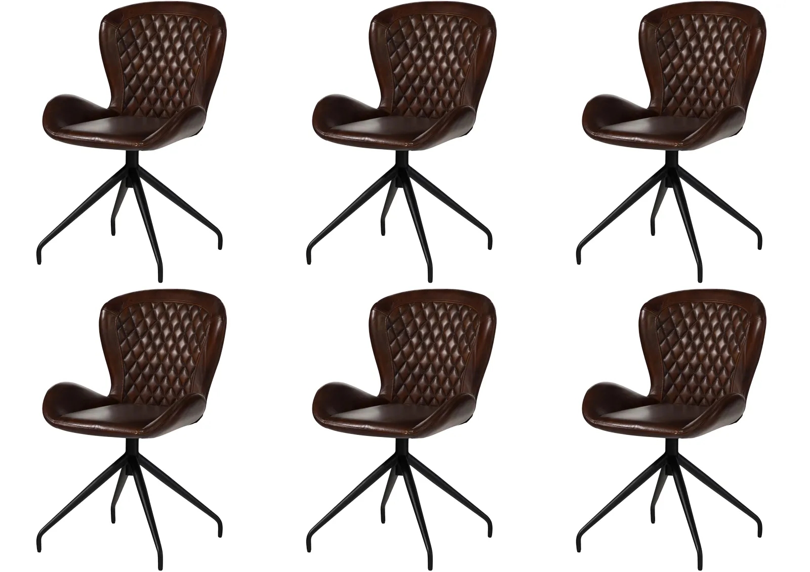 Krzesło Iron Label #112 Skóra Naturalna + Metal Komplet 6 Szt. B 8163