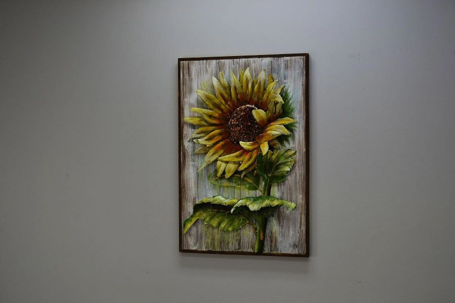 Obraz 3D Metal Art Dekoracja Słonecznik B 7723