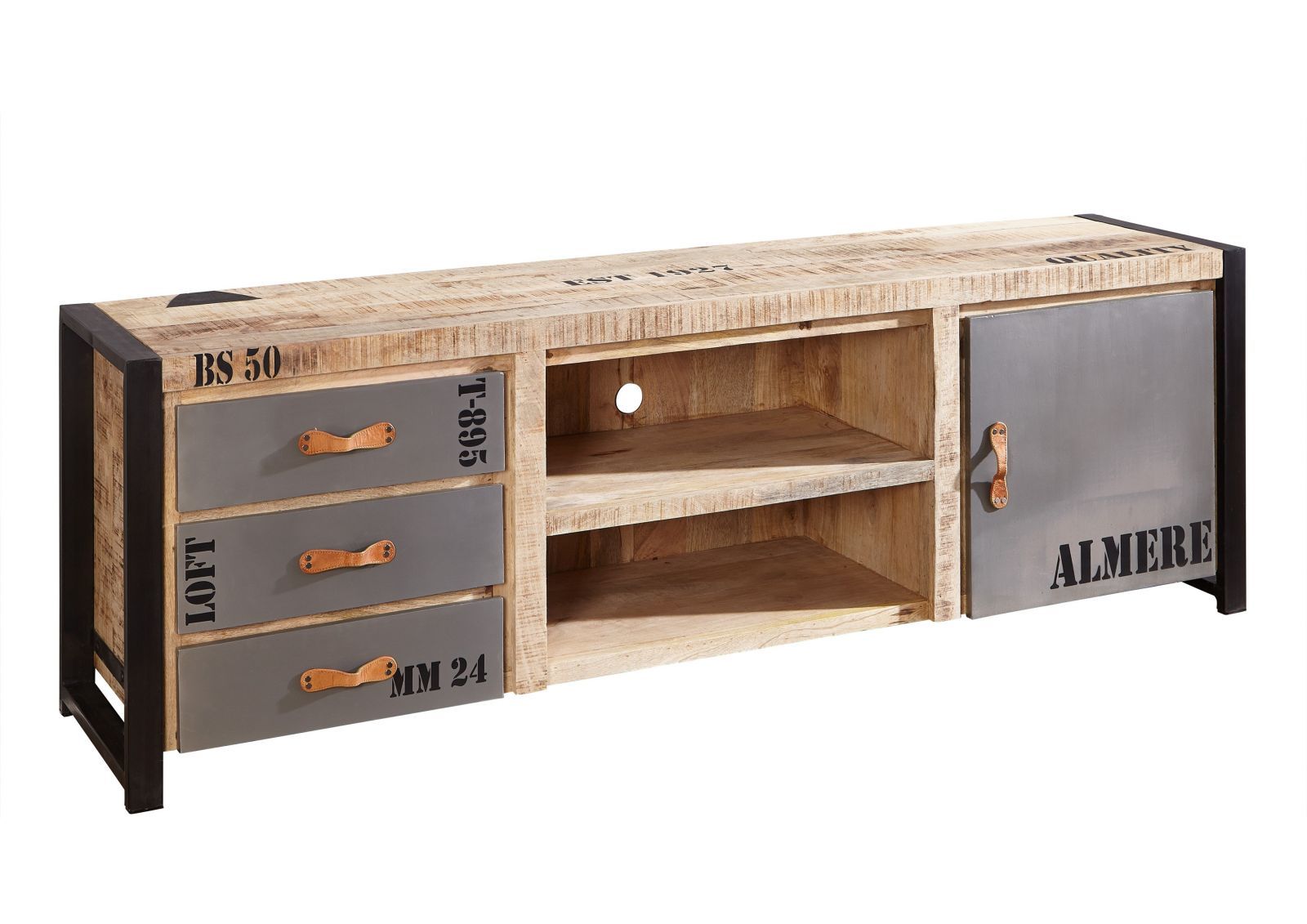 Szafka Rtv Drewniana Factory #133 Lite Mango 200X45X66 Cm B 8797