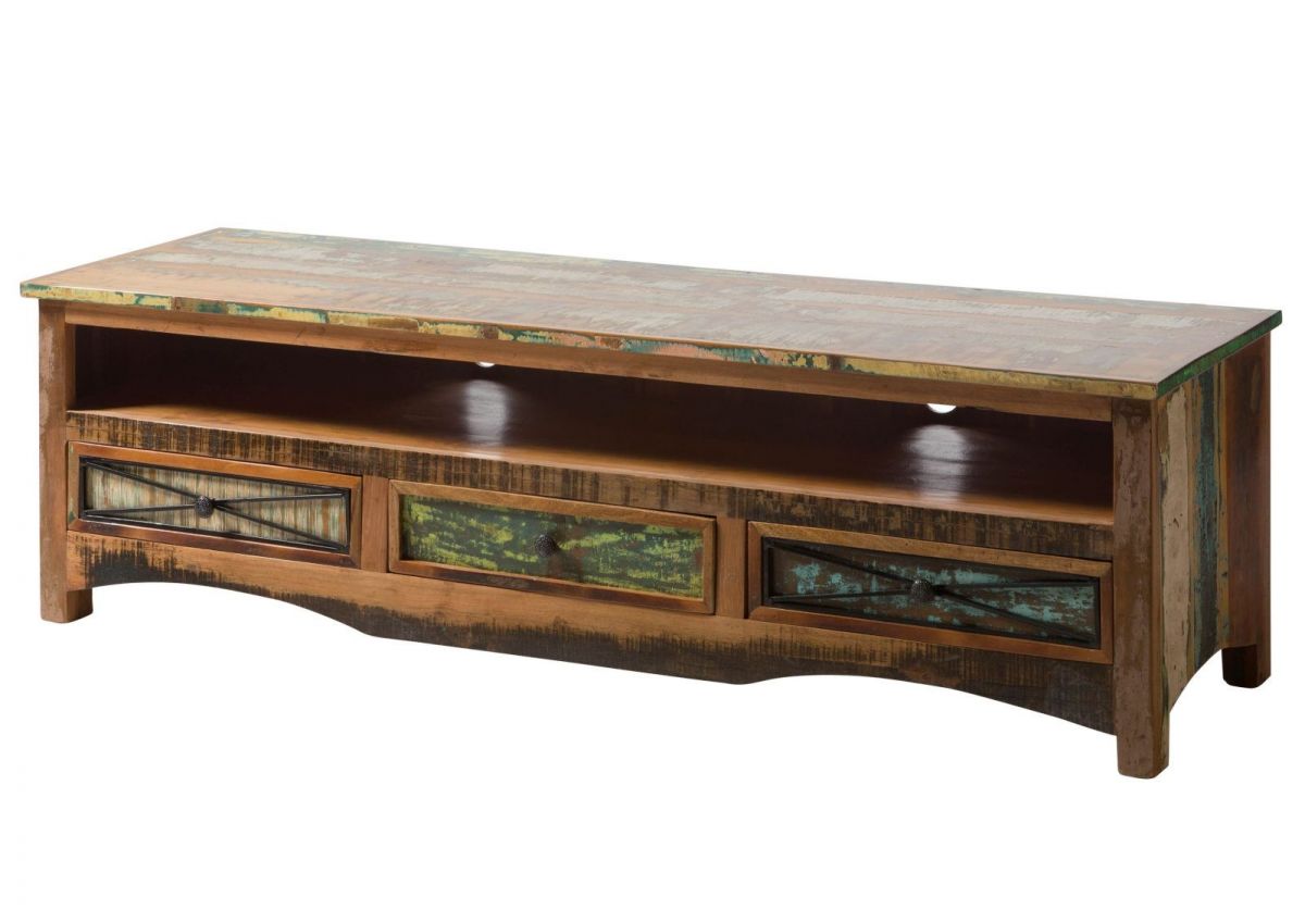 Szafka Rtv Spirit #134 Lakierowane Lite Drewno Z Odzysku 170X50X50 Cm B 7993