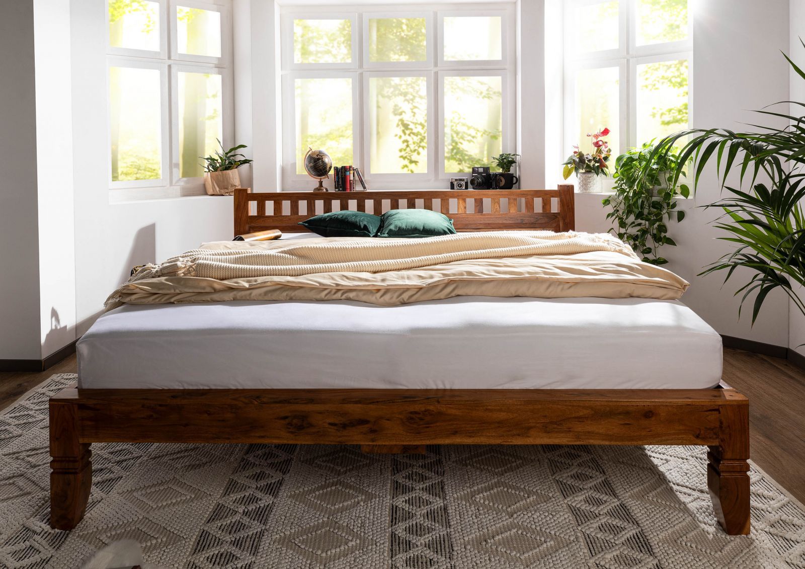 Łóżko Rama Oxford #222 Akacja Lakierowana 160X200 Cm B 8520