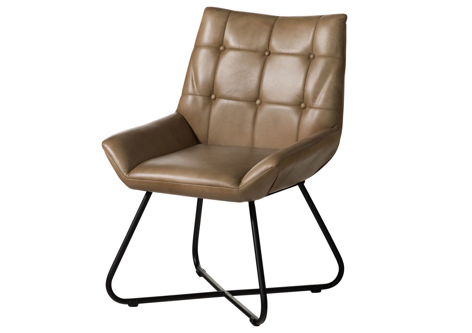 Krzesło Skórzane Iron Label #613 Skóra Naturalna I Metal 60X67X86 Cm B 8444