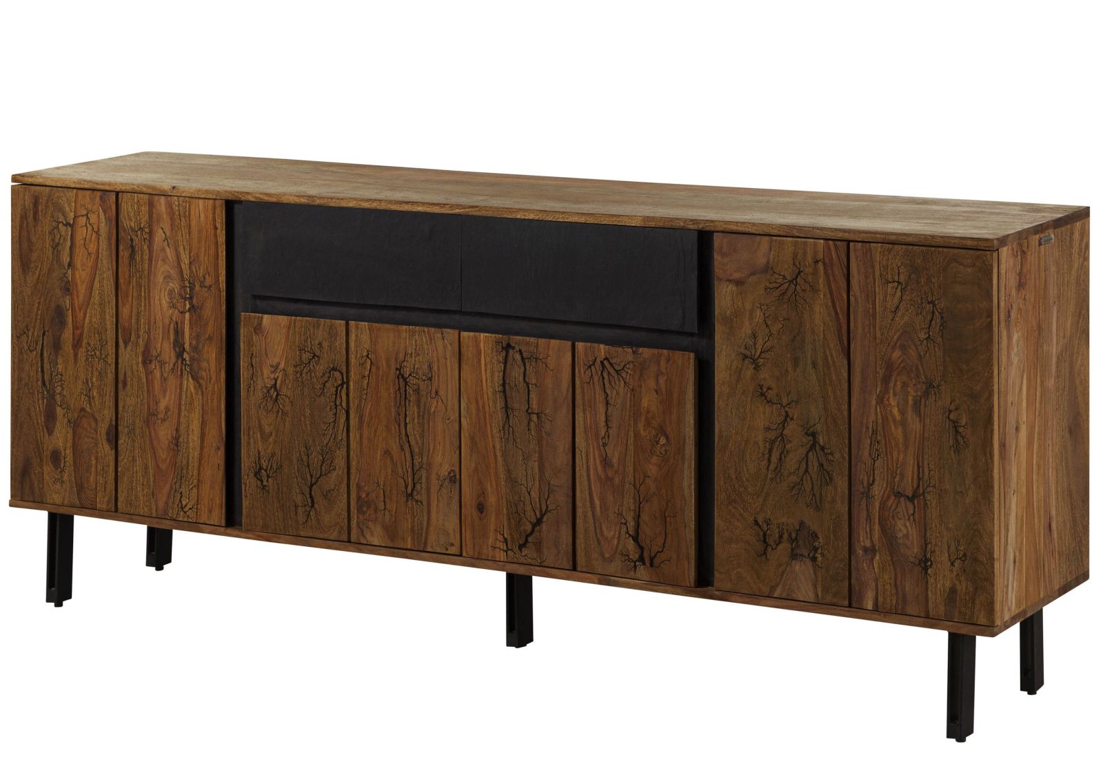 Komoda Drewniana Lichtenberg #116 185X40X77 Cm Palisander Sheesham Naturalny B 8903