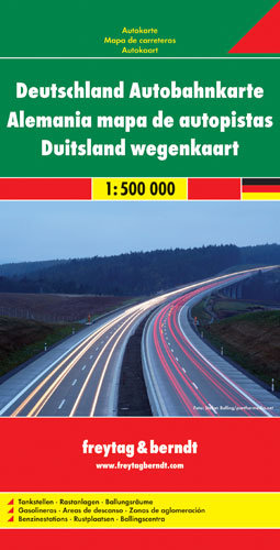 Niemcy. Mapa autostrad 1:500 000