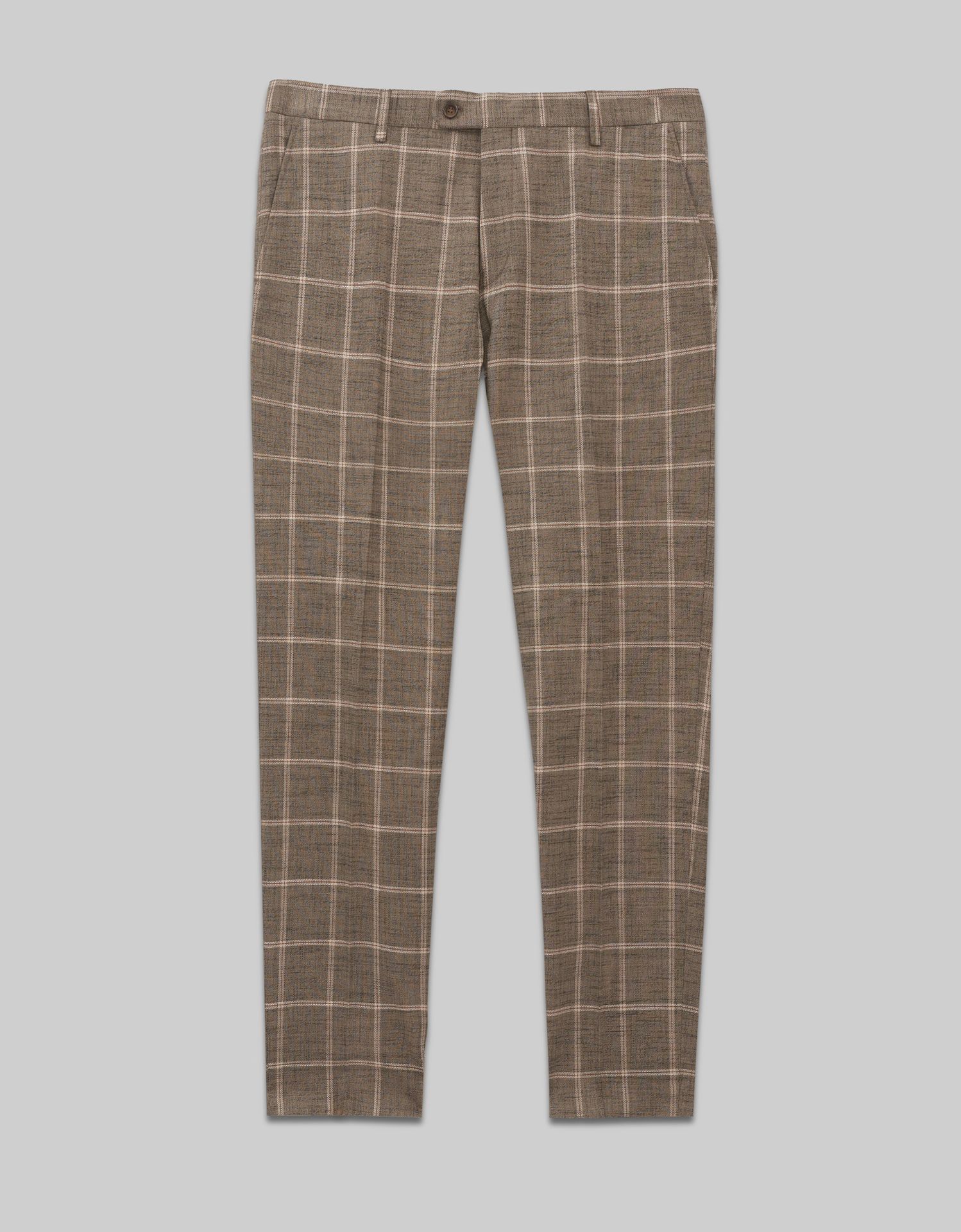 spodnie do zestawu crissolo brąz slim fit