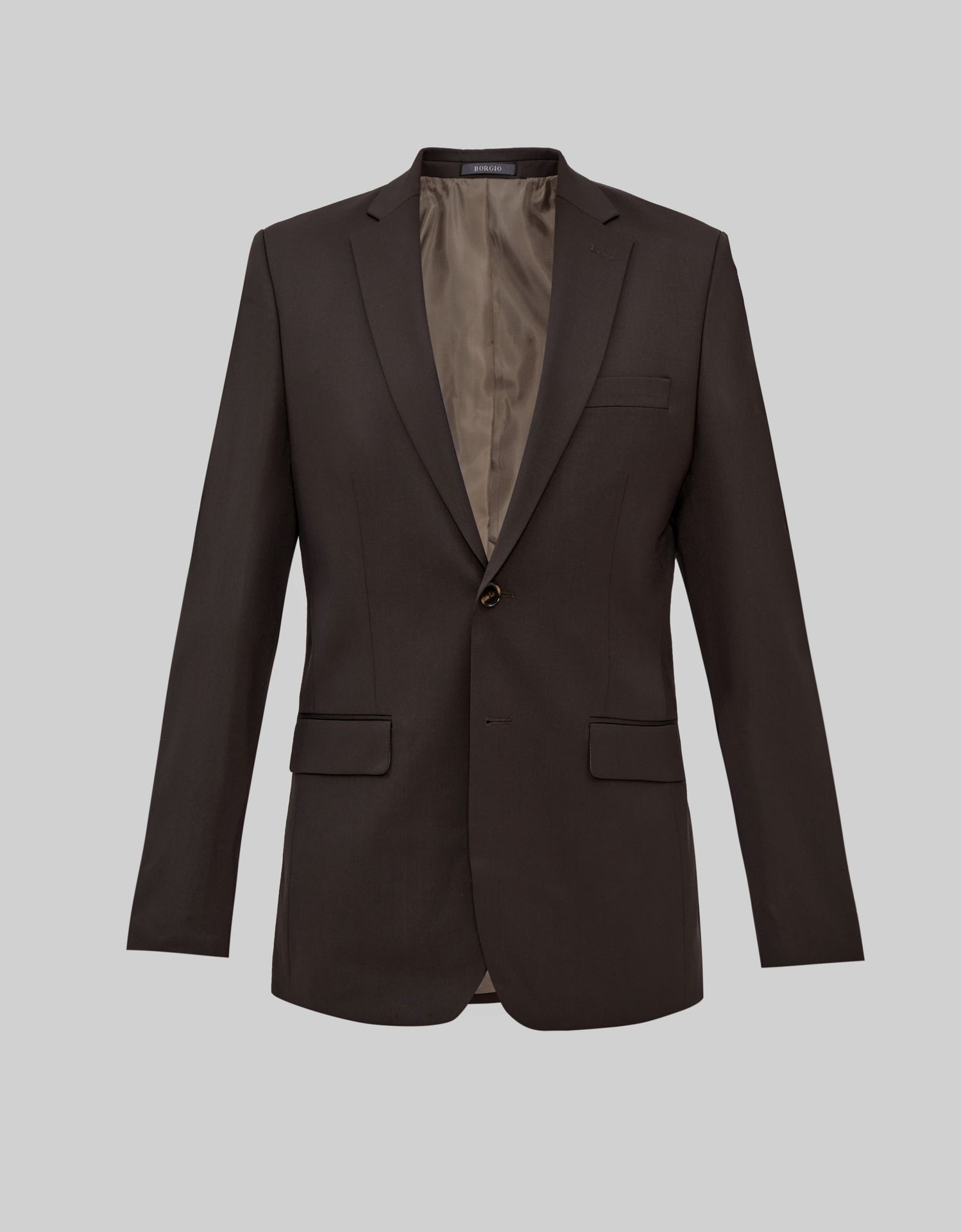 marynarka do zestawu gualdo brąz slim fit