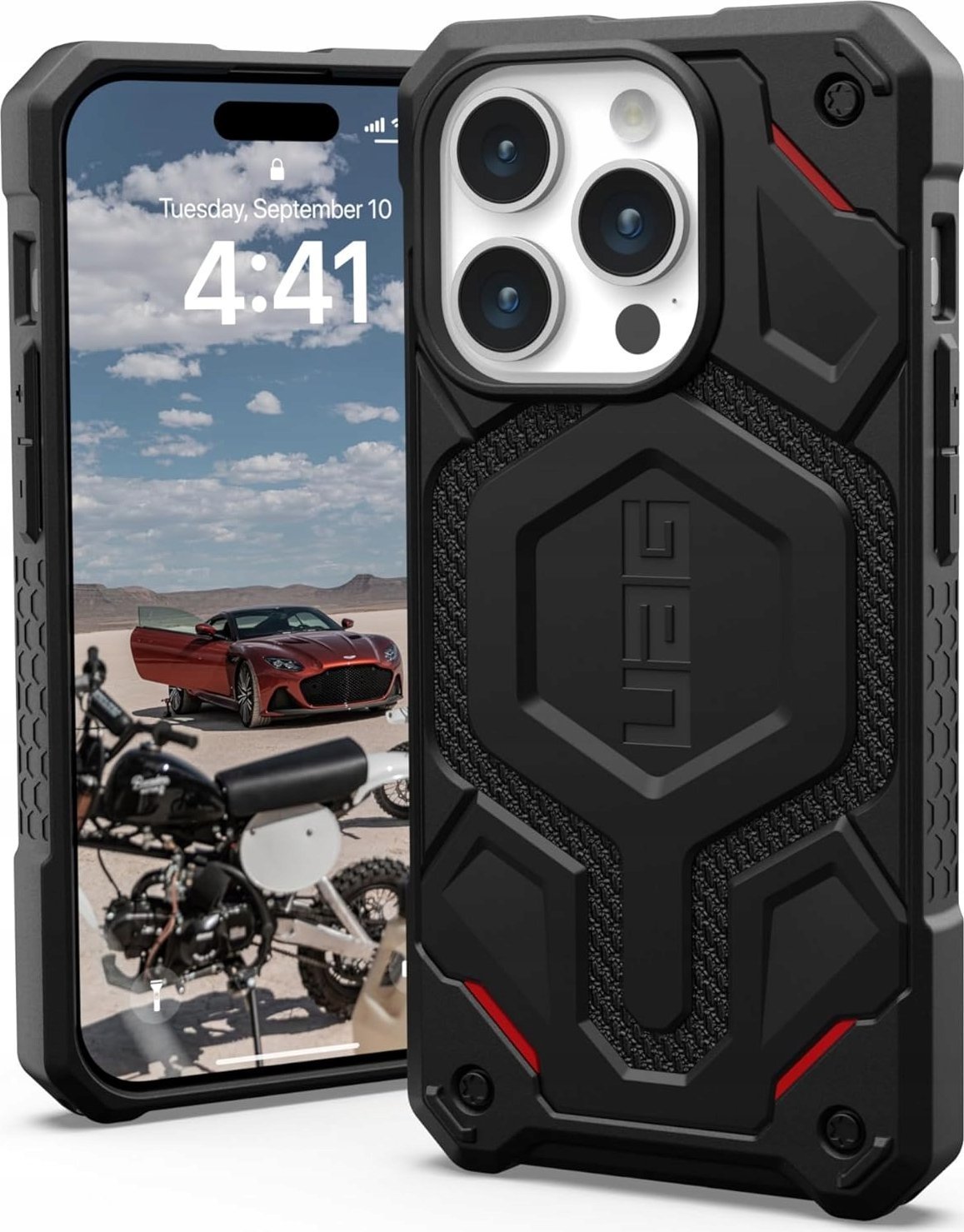 UAG Obudowa ochronna UAG Monarch Pro Magsafe Kevlar - do iPhone 15 Pro czarna - Gwarancja bezpieczeństwa. Proste raty. Bezpłatna wysyłka od 170 zł.