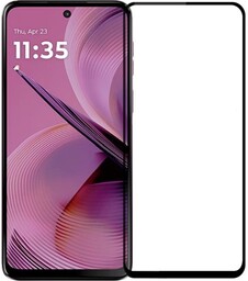 Mocolo Szkło hartowane TG + Full Glue do Motorola Moto G55, czarna ramka