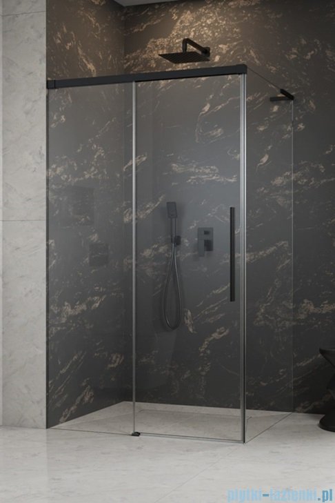 Radaway Idea 8 QL Black Kdj kabina 120x80cm lewa czarny mat/szkło przejrzyste 10550617-54-01L/10350553-01-01/10360080-01-01R