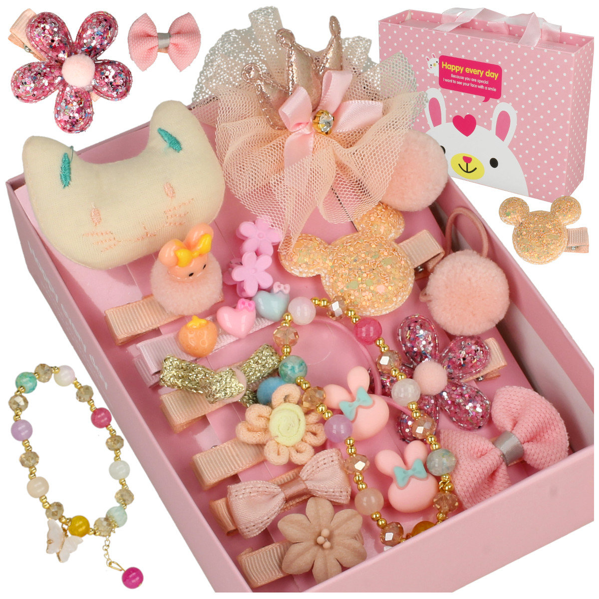 Spinki I Gumki Do Włosów Dla Dziewczynki Zestaw Z540