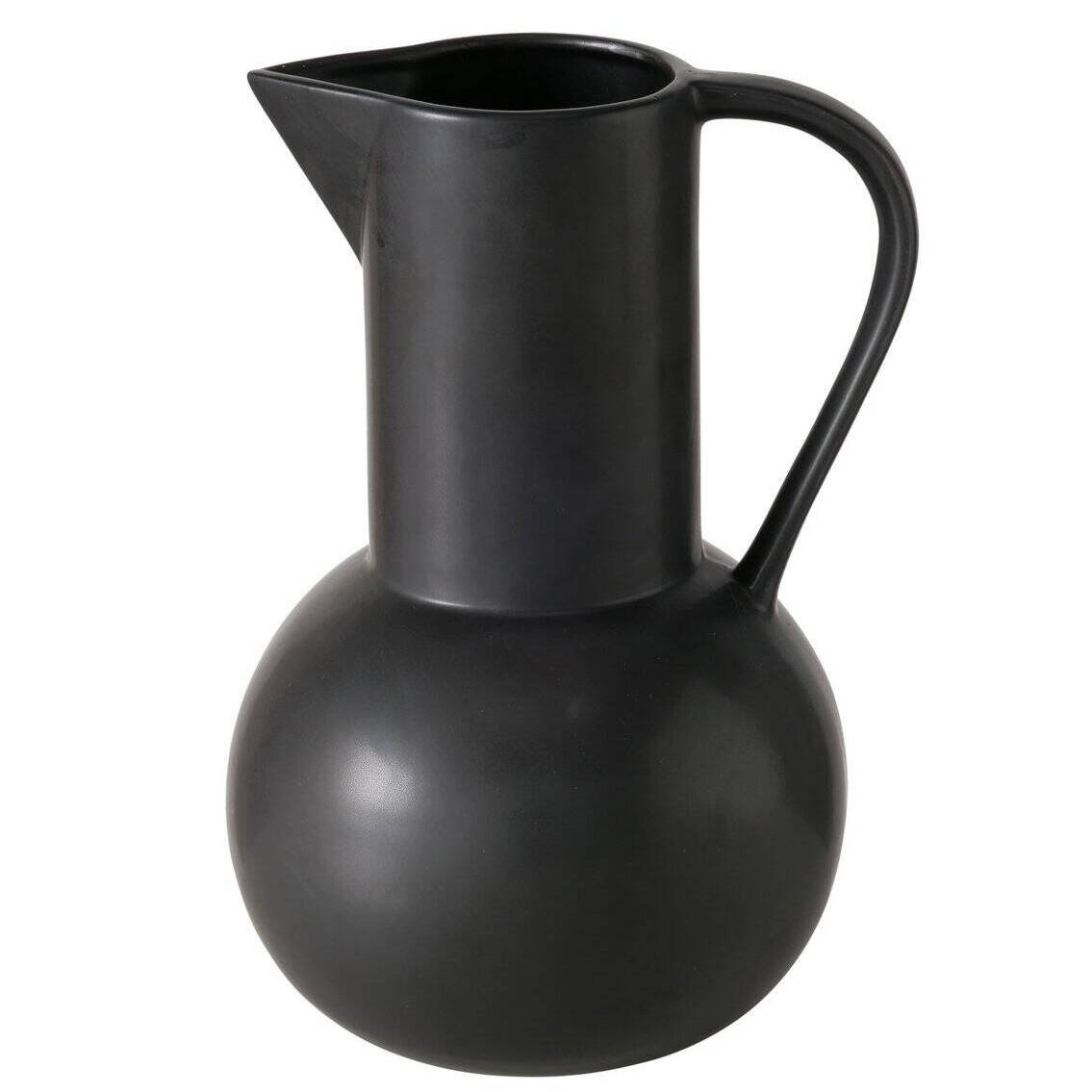 Czarny wazon dekoracyjny ZUKY, matowa kamionka, wys. 25 cm