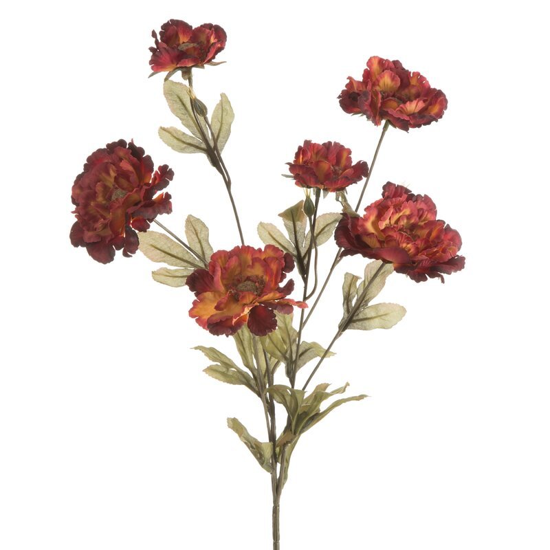 Kwiat dekoracyjny, EUROFIRANY, Natu, bordowy i żółty