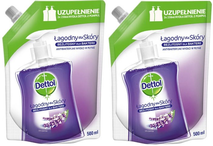 Dettol Antybakteryjne mydło w płynie ZAPAS 2x500ml