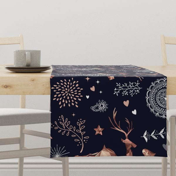 Bieżnik świąteczny WINTER wzór BN18 świąteczne ornamenty 40 x 260 cm