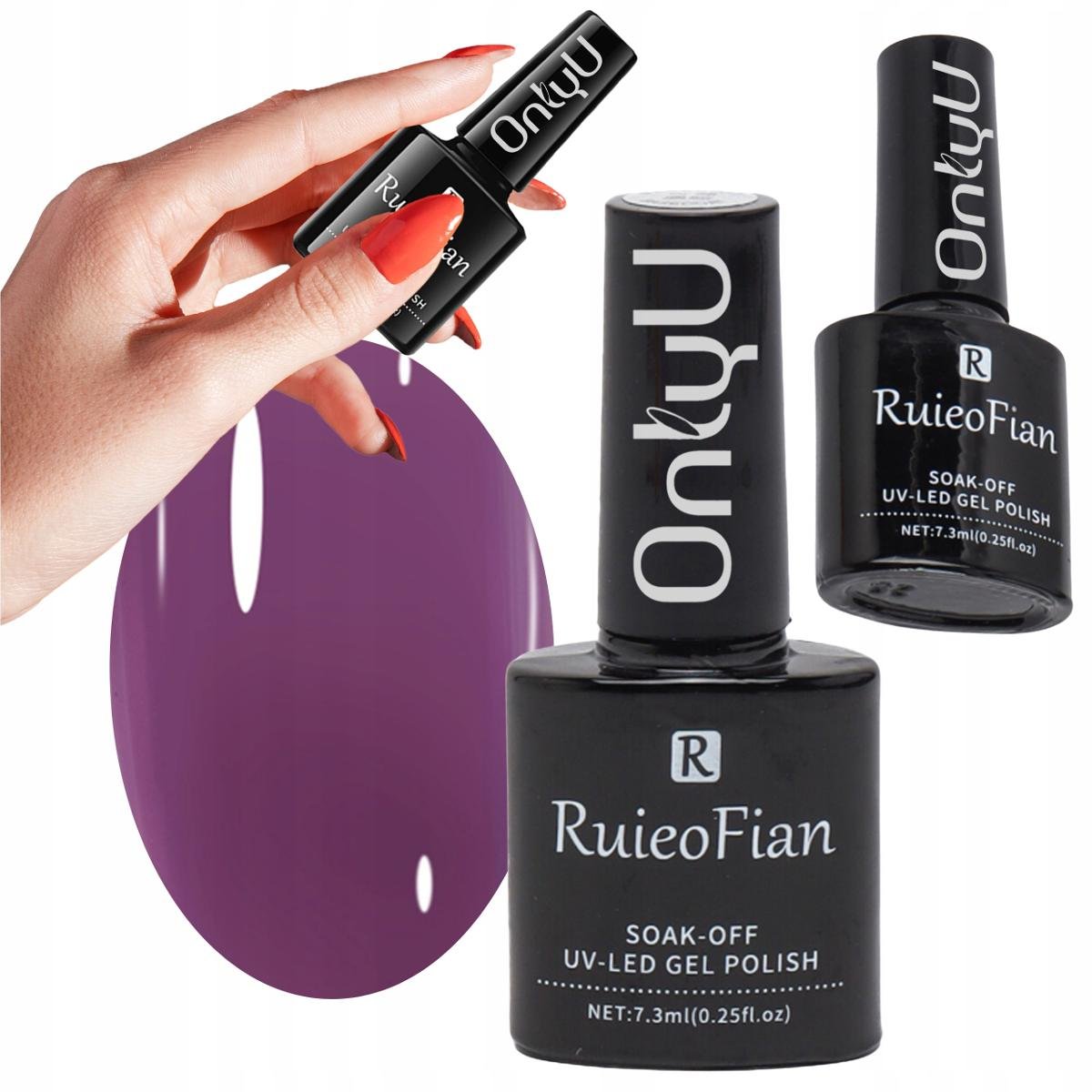 Ciemny Fioletowy Hybrydowy Lakier Do Paznokci Z Polyskiem Lakier Uv/L174