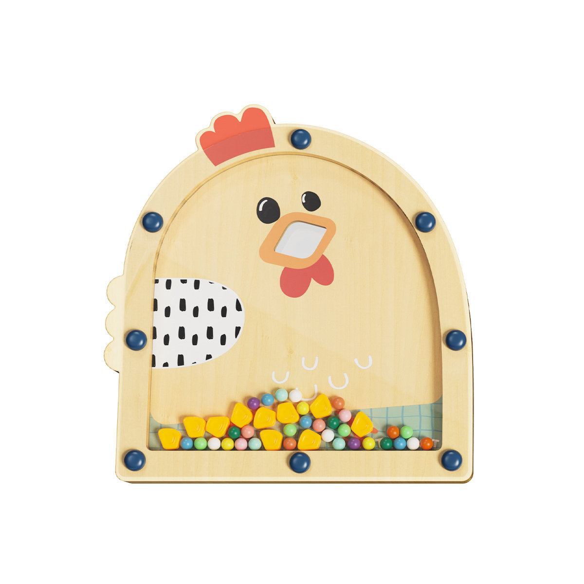 Drewniana gra zręcznościowa Nakarm kurę