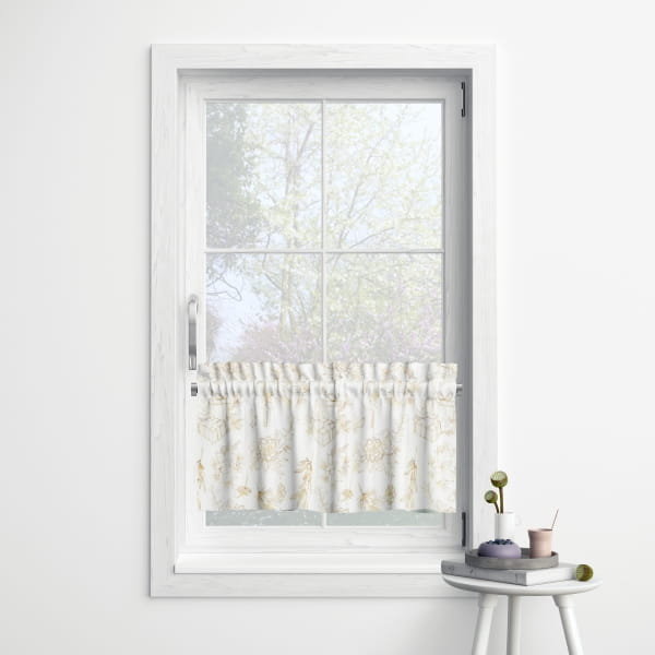 Zazdrostka WINTER wzór BN37 | złote świąteczne szkice 60 x 180 cm