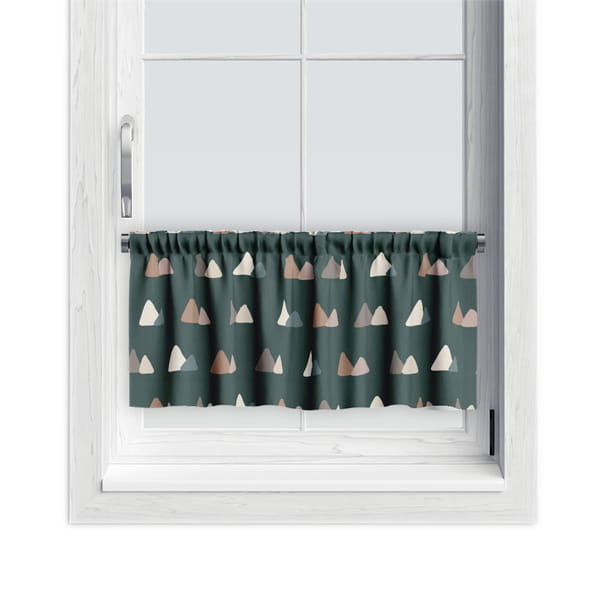 Zazdrostka WINTER wzór BN70 | Góry na ciemnozielonym tle 30 x 210 cm