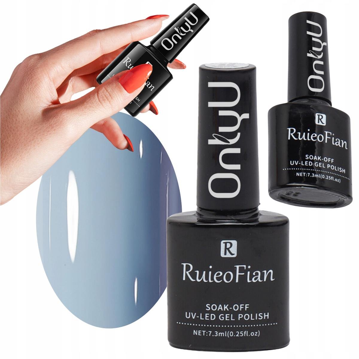 Baby Blue Hybrydowy Lakier Do Paznokci Z Polyskiem Lakier Uv Niebieski/L091