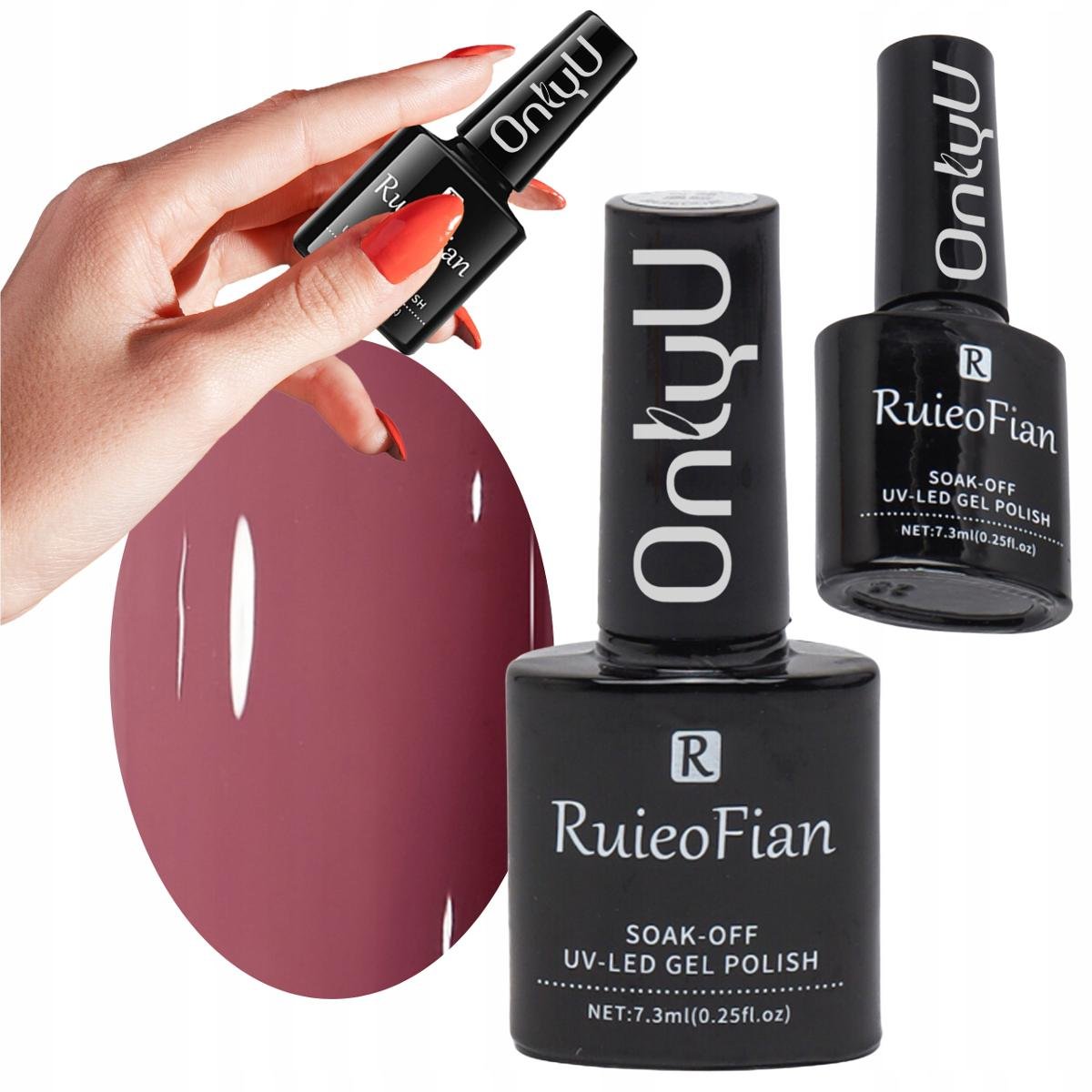 Rozowy Hybrydowy Lakier Do Paznokci Z Polyskiem Lakier Uv Onlyu/L036