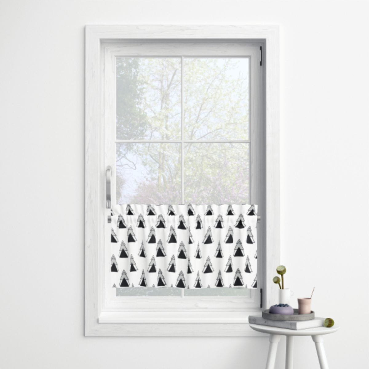 Zazdrostka WINTER wzór BN04 | geometryczne, nowoczesne choinki 30 x 210 cm