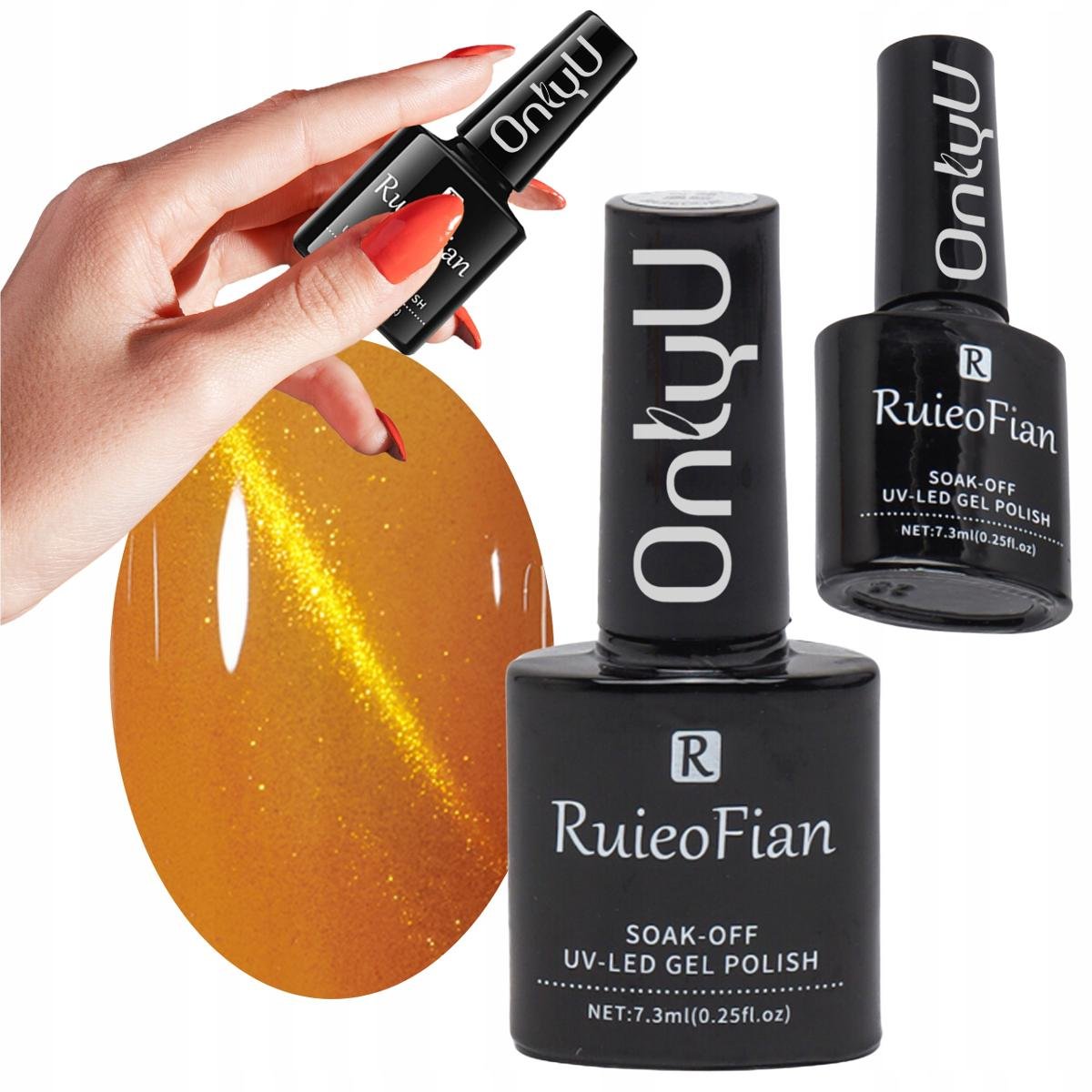 Cieply Bursztyn Hybrydowy Lakier Do Paznokci Z Polyskiem Lakier Uv/L157