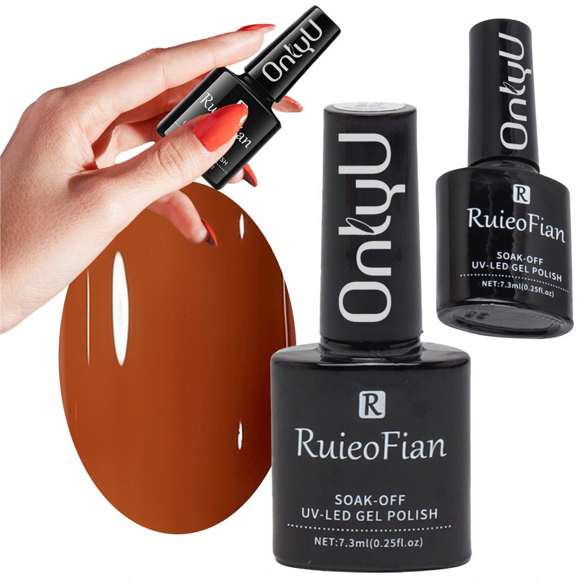 Karmelowy Hybrydowy Lakier Do Paznokci Z Polyskiem Lakier Uv Onlyu/L040