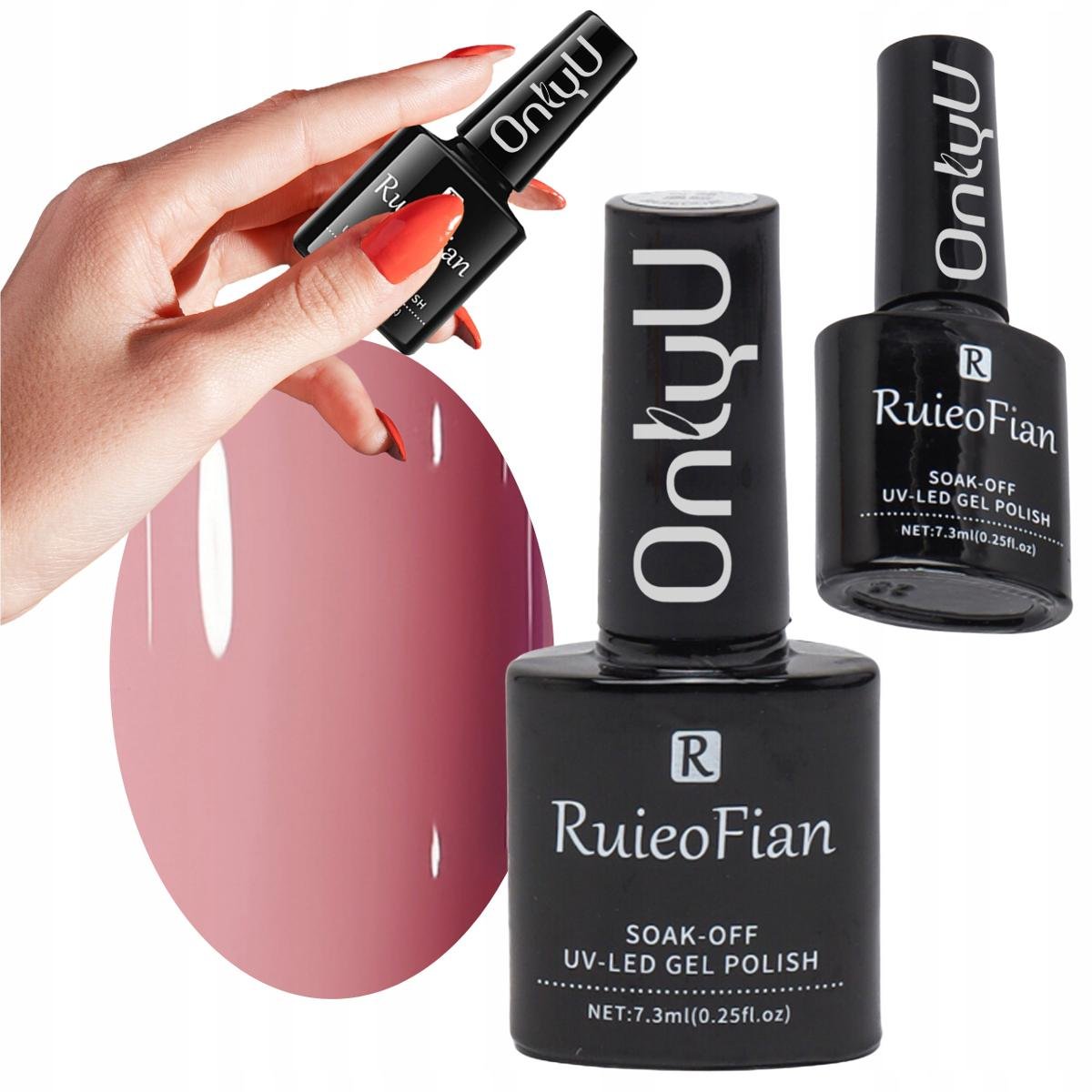 Onlyu Różowy Lakier Do Paznokci Hybrydowy Z Polyskiem Lakier Uv Róż/L004