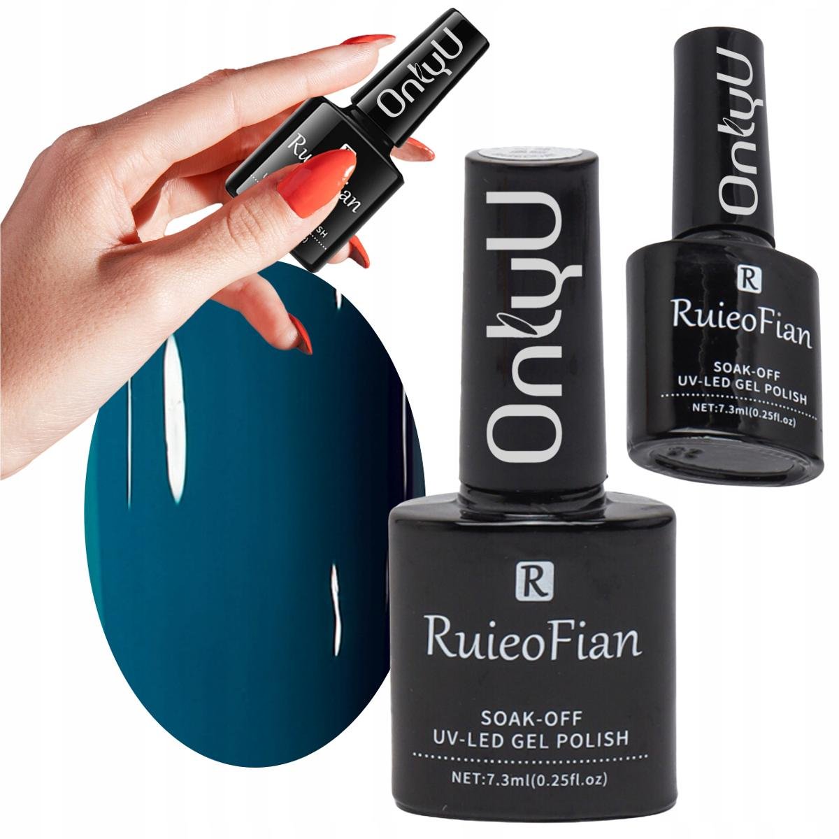 Ciemny Morski Hybrydowy Lakier Do Paznokci Z Polyskiem Lakier Uv/L089