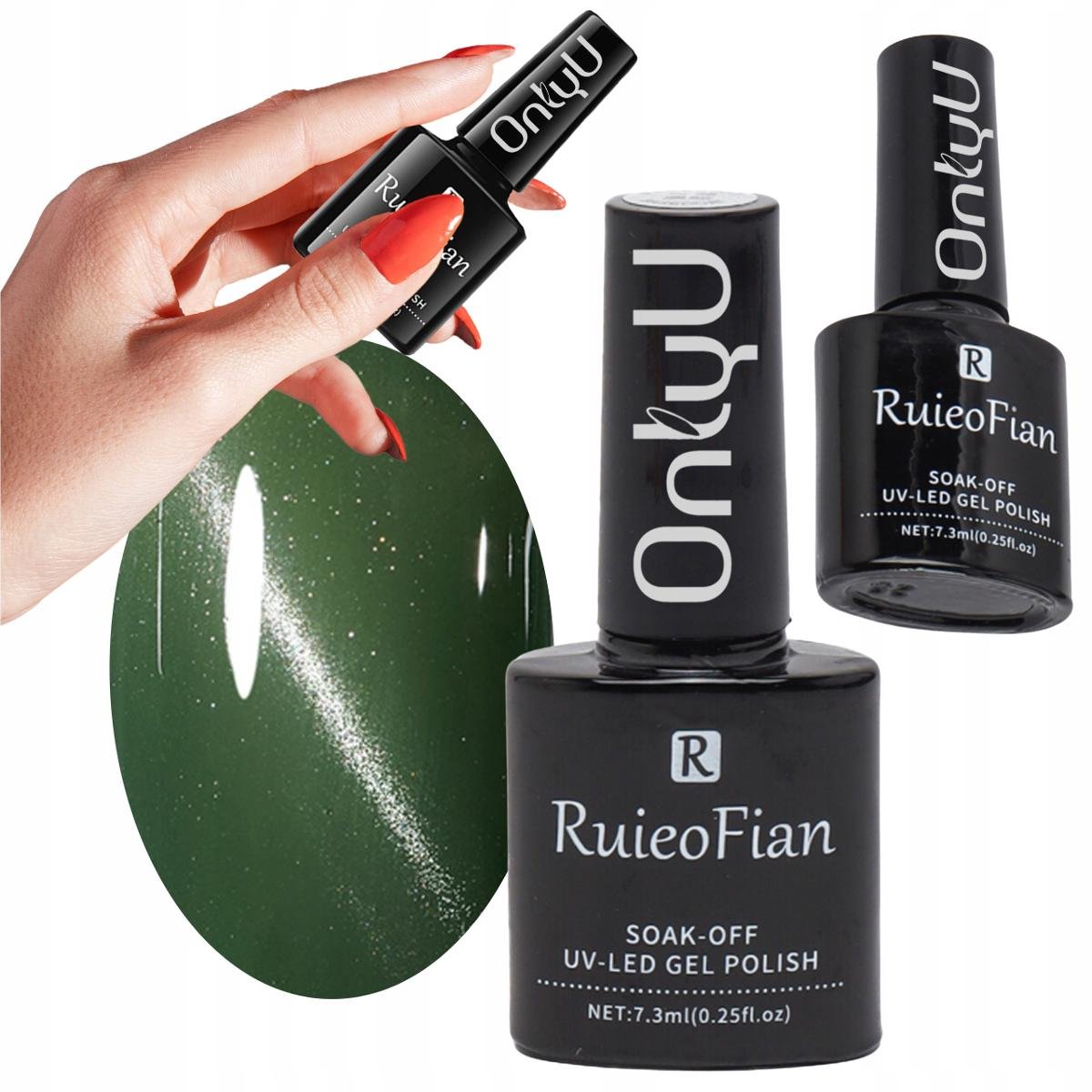 Butelkowa Zielen Hybrydowy Lakier Do Paznokci Z Polyskiem Lakier Uv /L159