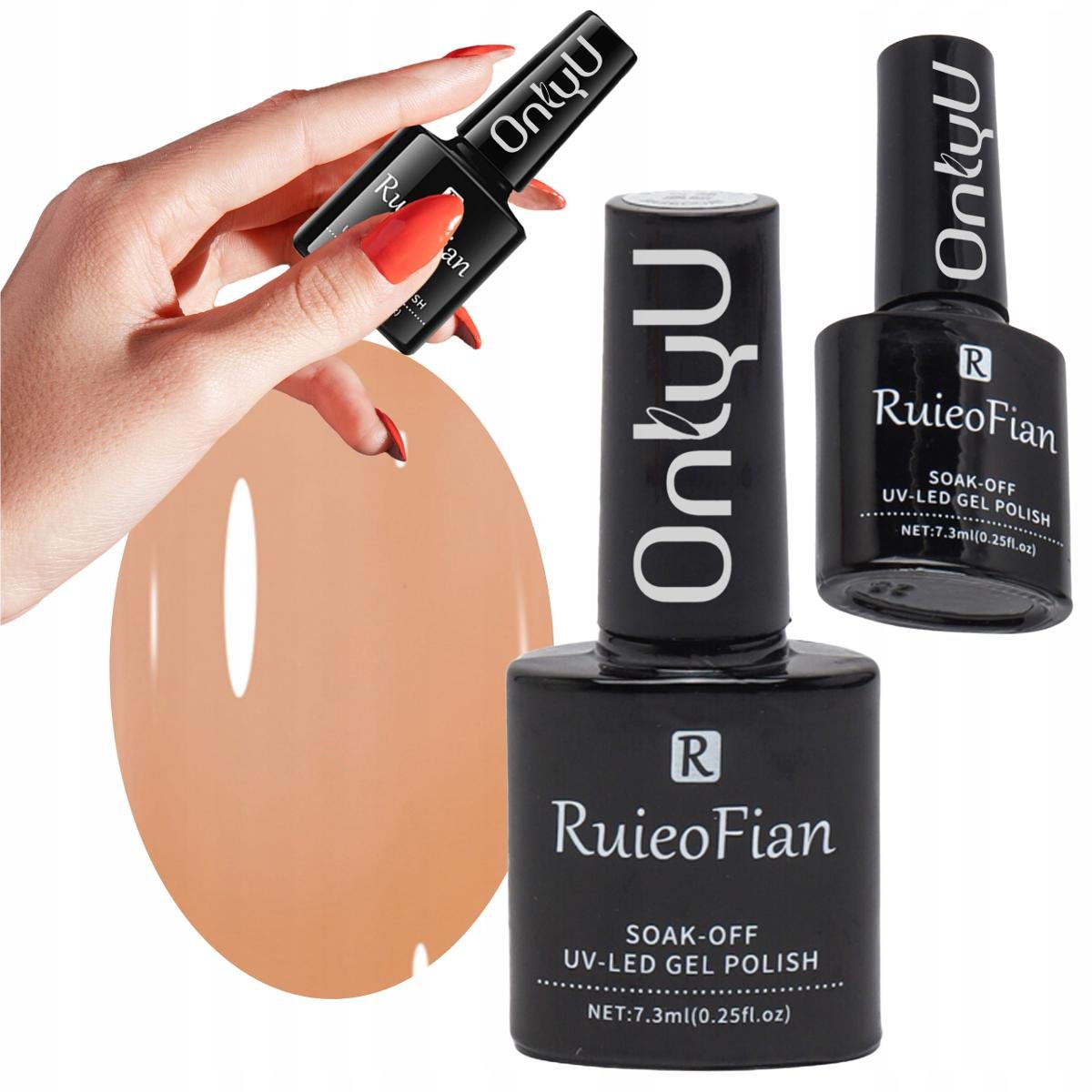 Jasny Pomaranczowy Hybrydowy Lakier Do Paznokci Z Polyskiem Lakier Uv/L171