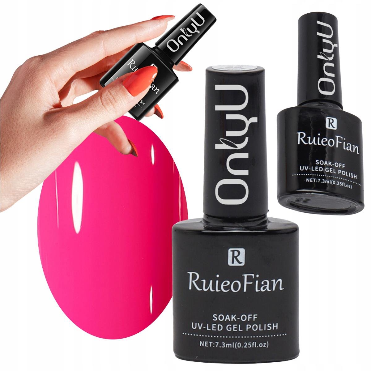 RÓŻOWY LAKIER DO PAZNOKCI HYBRYDOWY Z POLYSKIEM LAKIER UV OnlyU/L018