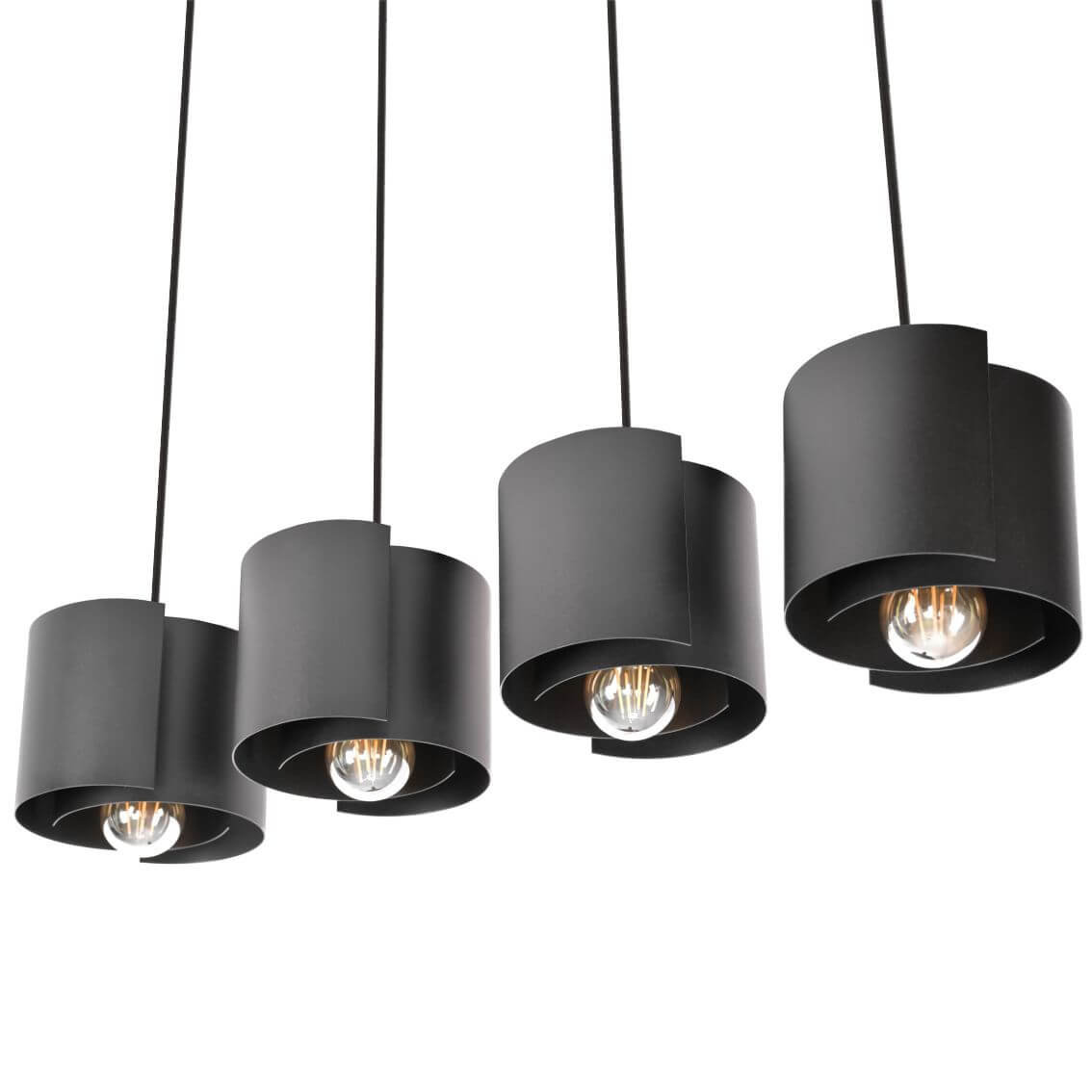 Nowoczesna Lampa Wisząca Industrialna Retro Berta L167-BE-4P-BL