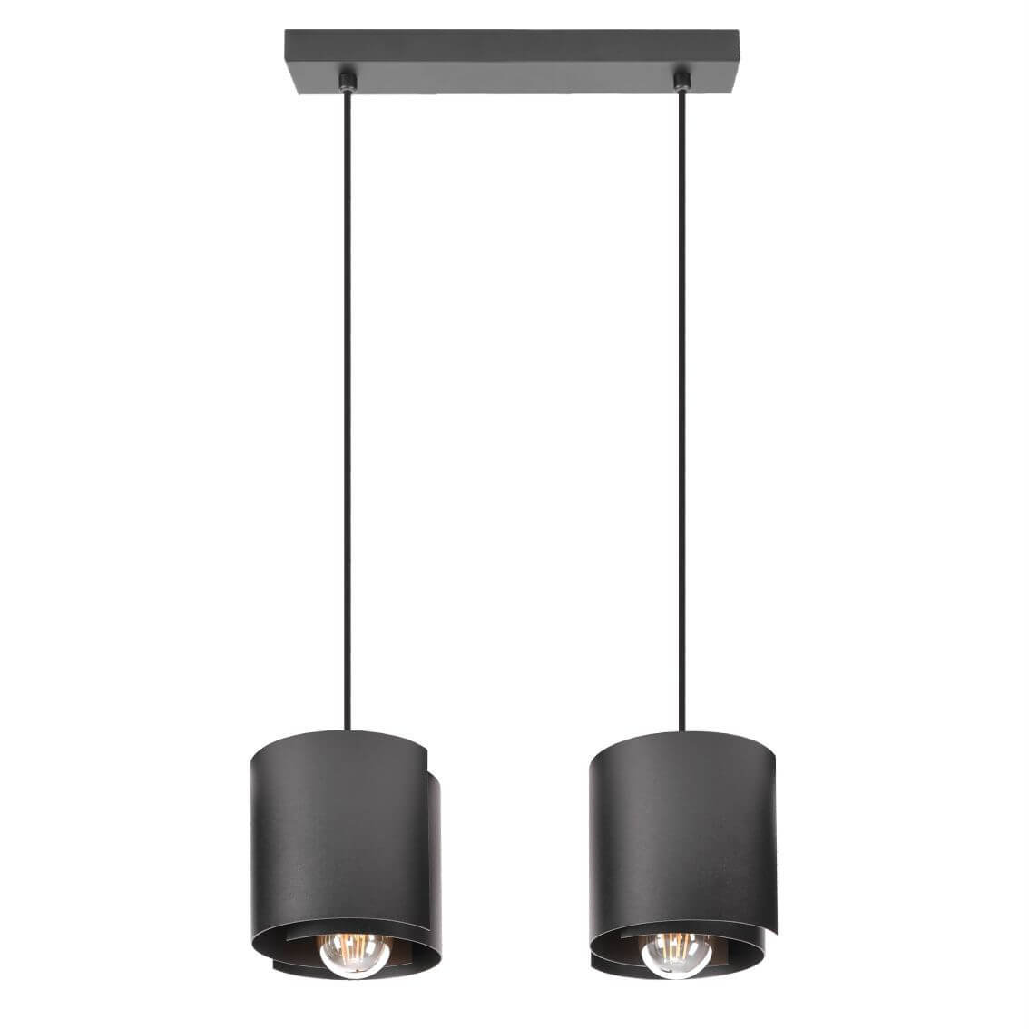 Nowoczesna Lampa Wisząca Industrialna Retro Berta  L165-BE-2P-BL