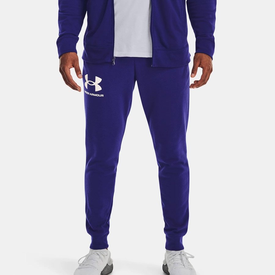 Spodnie UA Rival Terry Jogger 1361642 468 granatow