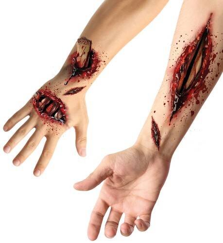 Tatuaże samoprzylepne rany imitacje krwi