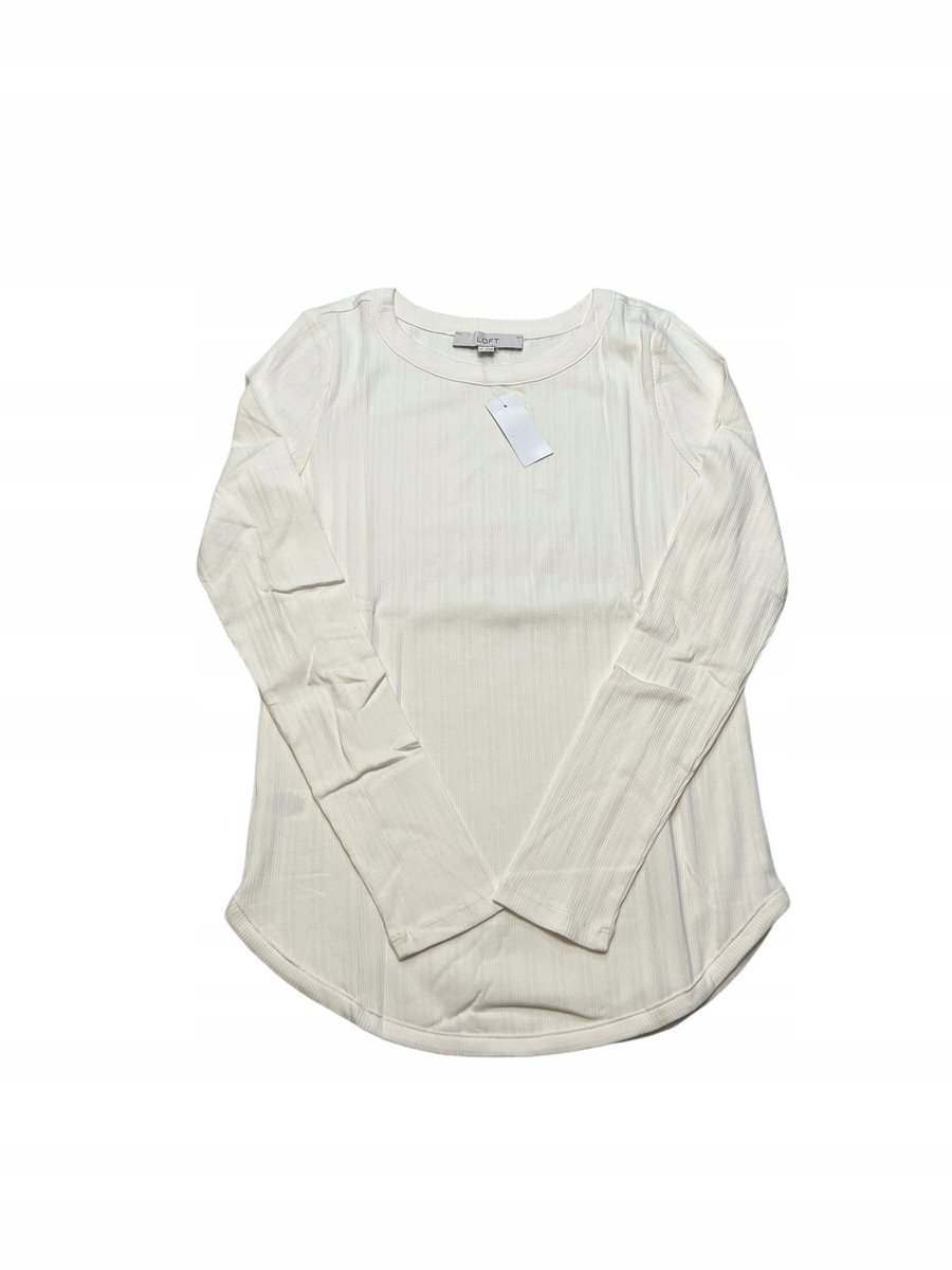 Biała bluzka na długi rękaw LOFT M