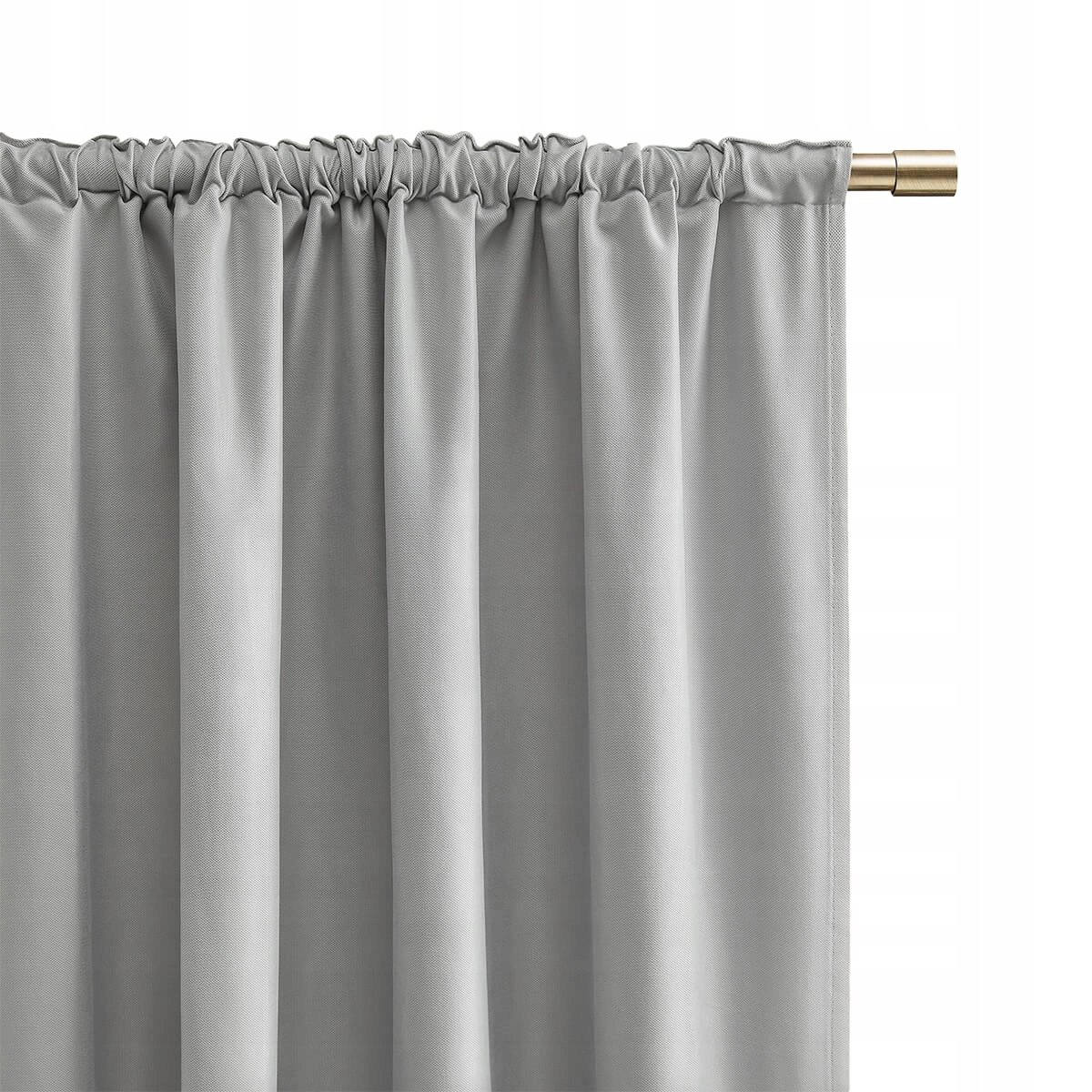 GOTOWA ZASŁONA ZACIEMNIAJĄCA NA TAŚMIE 140X240CM DO SALONU PUDROWOSZARA