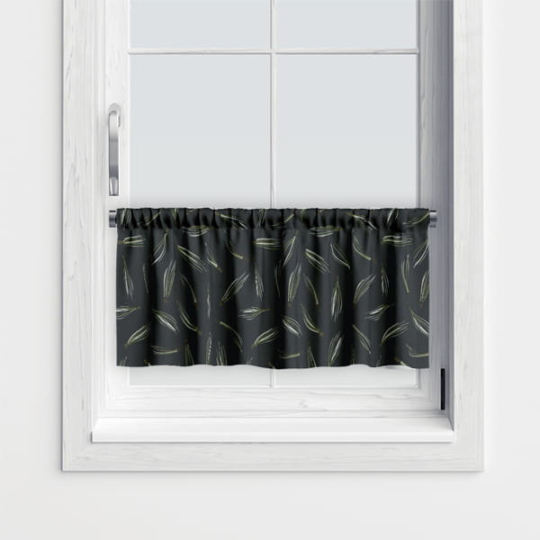 Zazdrostka WINTER wzór BN44 | Sosnowe igły na ciemnozielonym tle 30 x 150 cm