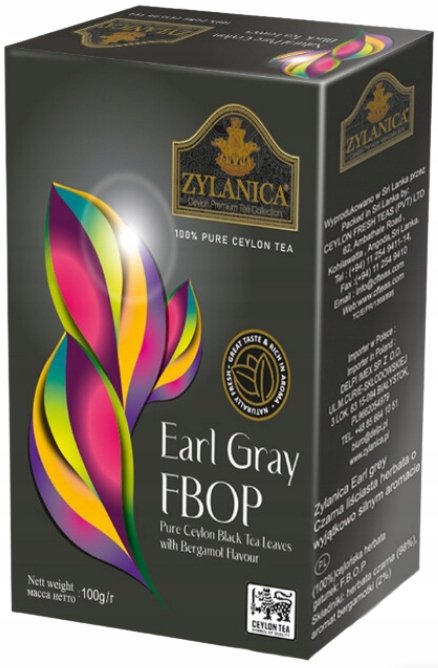 Herbata Czarna  Cejlońska  ZYLANICA EARL GREY FBOP 100G