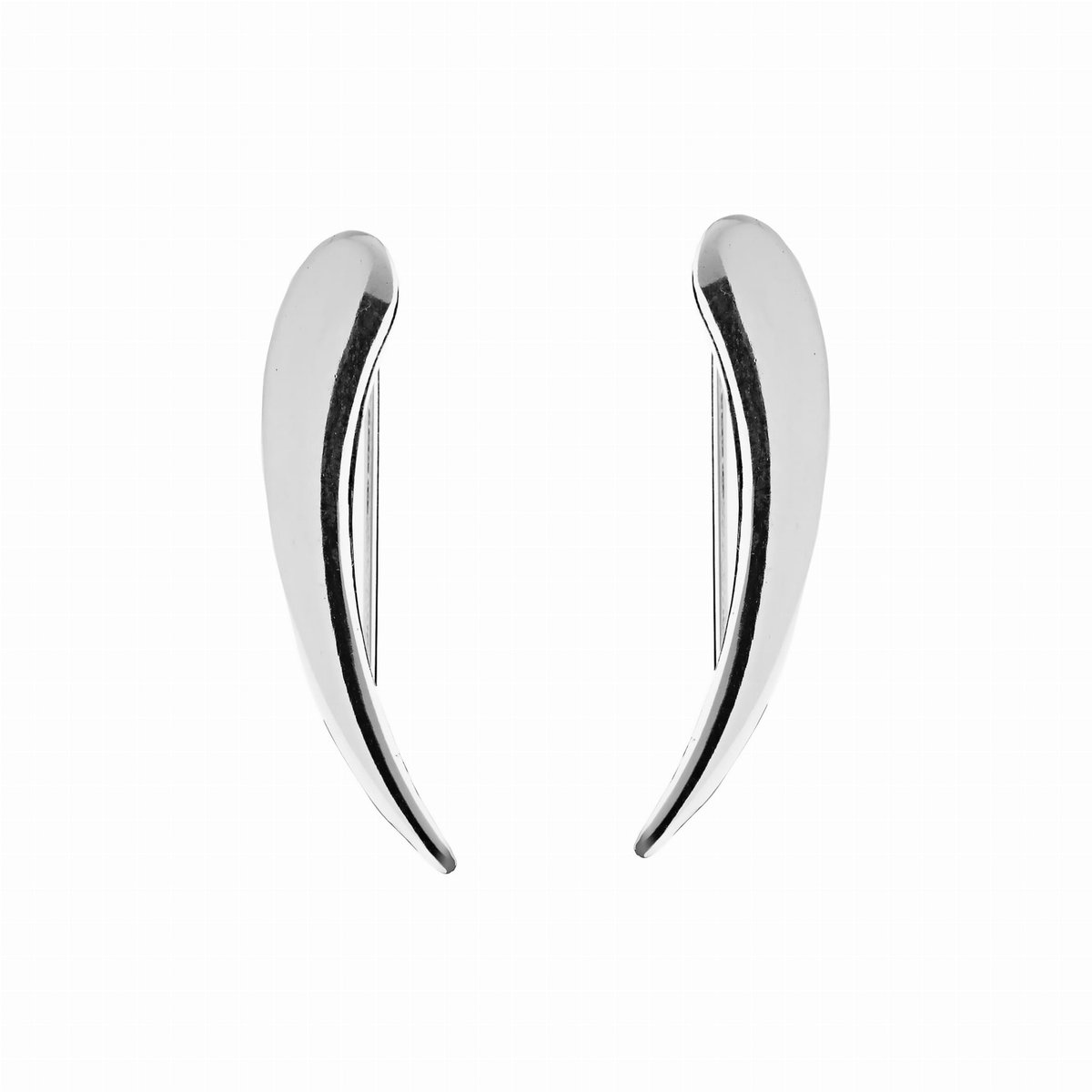 Srebrne kolczyki nausznice gładkie pr925