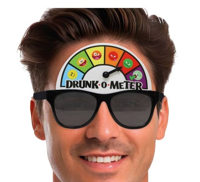 Okulary Przeciwsłoneczne Drunk-o-meter Skala Trzeźwości Śmieszne