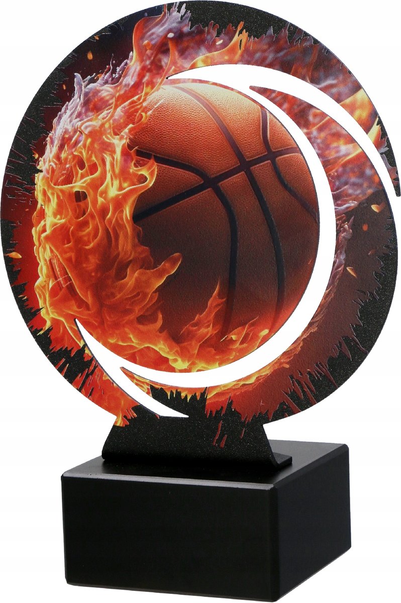 Puchar / Statuetka KOSZYKÓWKA, BASKETBALL, piłka, ogień, trofeum + GRAWER!