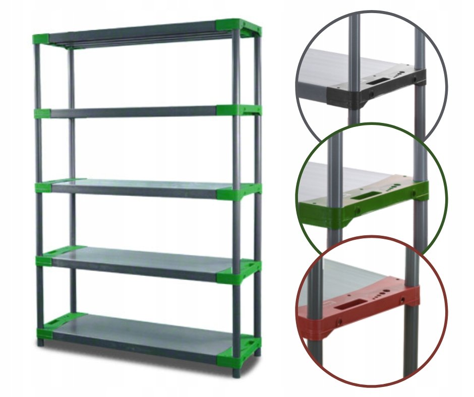 Regał magazynowy regał plastikowy do piwnicy regał garażowy 180x100x46 EKO / Wamar-Sosenka