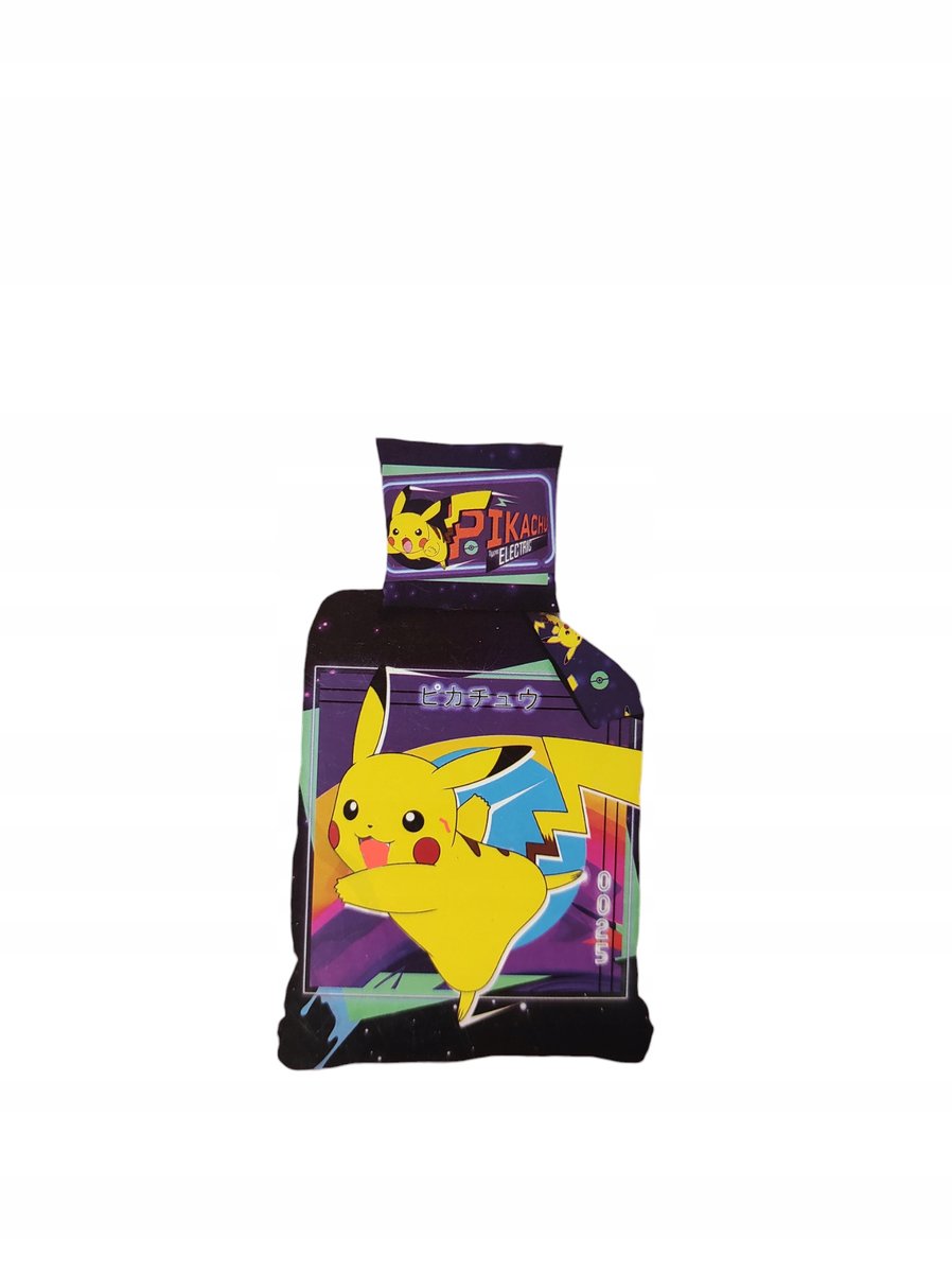 PIKACHU POKEMON Komplet pościeli Dziecięcej 160 x 200 cm BAWEŁNA