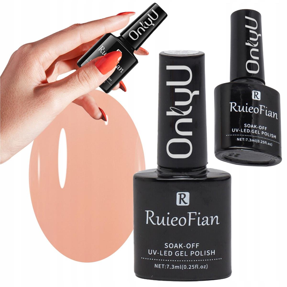 Jasny Brzoskwiniowy Hybrydowy Lakier Do Paznokci Z Polyskiem Lakier Uv/L164