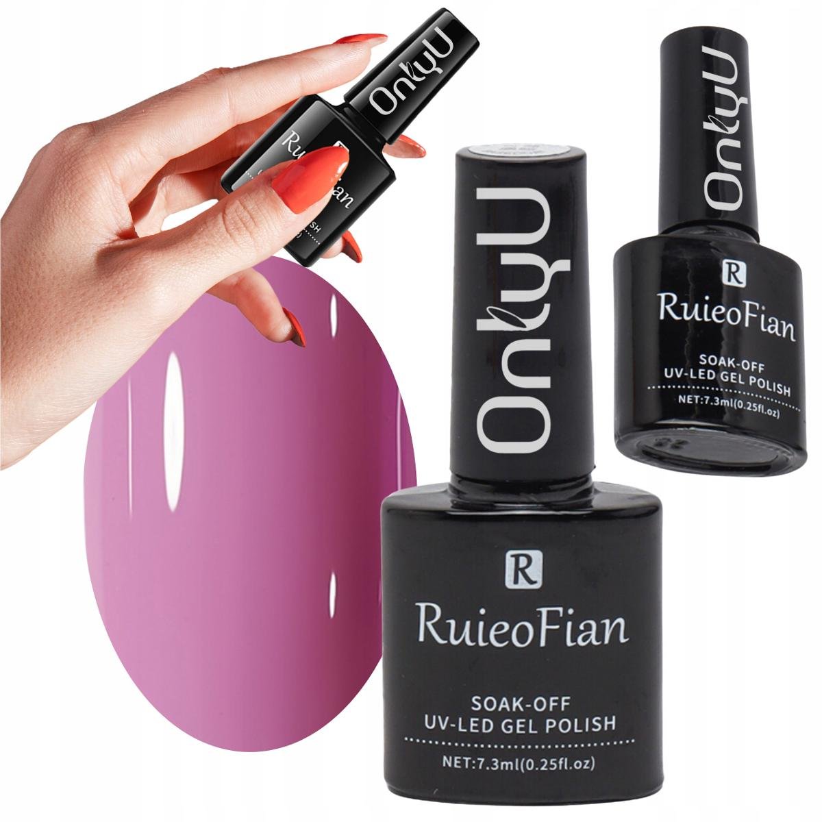 Fioletowo Rozowy Hybrydowy Lakier Do Paznokci Z Polyskiem Uv Onlyu/L056