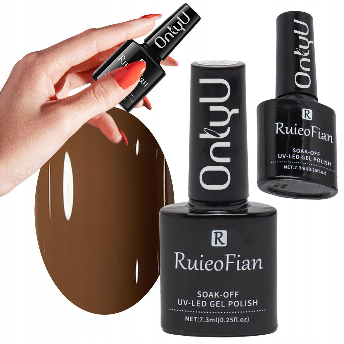 Kawowy Hybrydowy Lakier Do Paznokci Z Polyskiem Lakier Uv Onlyu/L032