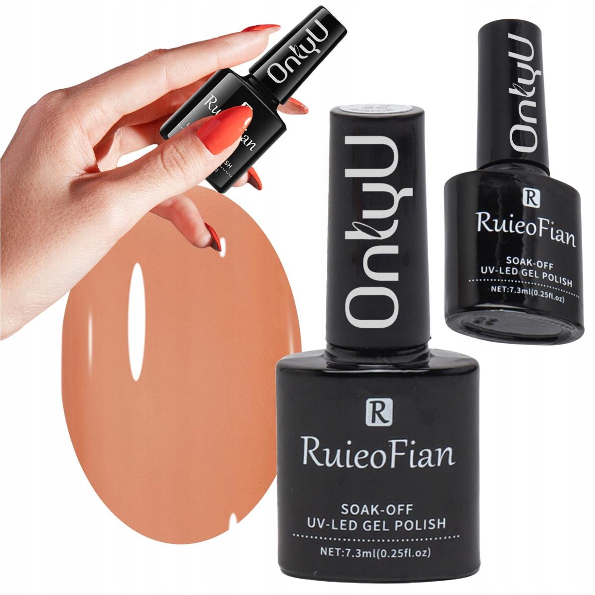 Jasny Brazowy Hybrydowy Lakier Do Paznokci Z Polyskiem Lakier Uv/L167