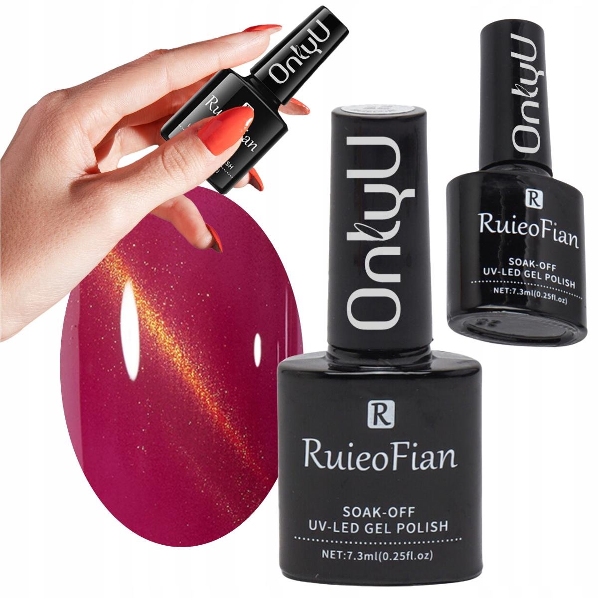 Ciepla Malina Hybrydowy Lakier Do Paznokci Z Polyskiem Lakier Uv Onlyu/L160